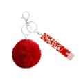 thumbnail image 1 of Sonducket Llavero anillo bola de peluche hebilla colgante llavero portátil soporte cartera bolso decoración llavero colgante para niñas Ropa, zapatos y accesorios Miscelánea Rojo Sonducket AP014384-06, 1 of 1