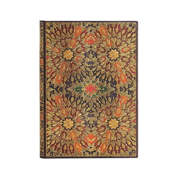 Paperblanks | Fire Flowers | Hardcover | Midi | Unlined | Elastic Band Closure | 240 Pg | 120 GSM (Diary)