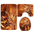 thumbnail image 1 of ABPHQTO Cosecha de oro otoño Juego de alfombras de baño de 3 piezas Alfombra de baño Alfombra de contorno y tapa de inodoro ABPHQTO Cont-CHAPPLE-29823, 1 of 2