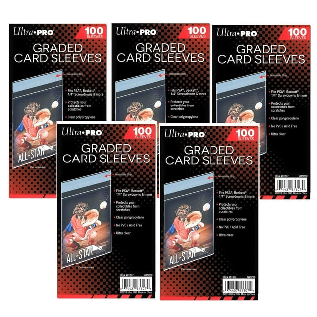 Paquetes de fundas para tarjetas Ultra Pro con calificación 500 en total y resellables