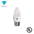 thumbnail image 1 of TriGlow 5 Watt (40W Equivalent) LED Candelabra Bulb, DIMMABLE 3500K (Deco White Color) 325 Lumen E26 Medium Base Light Bulb, UL Listed, 1 of 1