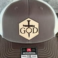 thumbnail image 4 of God Crown of Thorns Hat – Richardson 112 Trucker Cap – Leather Patch Christian Cross Design, 4 of 5