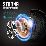 Gyroor Warrior 8.5 inch All Terrain Off Road Scooter with Bluetooth Speakers and LED Lights,Self Balancing Scooter for Kids ages 6-12 and Adults