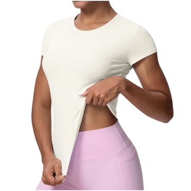 Workout Tops for Women Short Sleeve Athletic Tees Breathable Gym Running Yoga T-Shirts