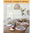 thumbnail image 5 of 15 Inch Round Placemats Set of 4, Happy Easter Non Slip Heat Insulation PP Table Mats, Spring Gnomes Rabbits Eggs Love Flowers Pink Washable Place Mats for Kitchen Dining Party Table Decor, 5 of 7