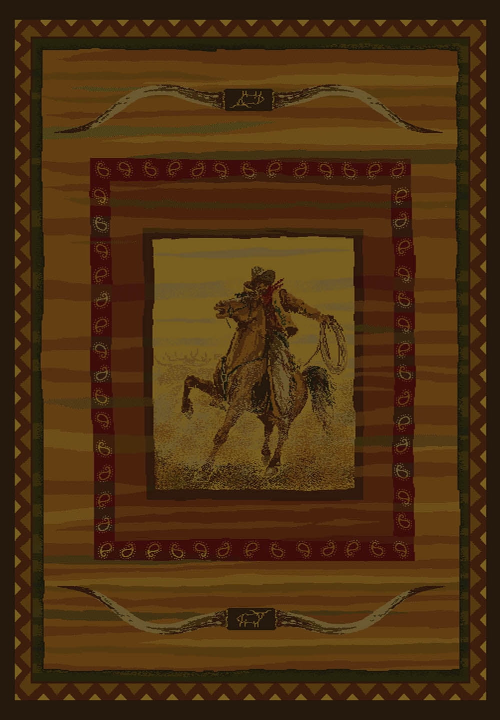 United Weavers Genesis Area Rug 130-34043 Rawhide Lodge Figures ...