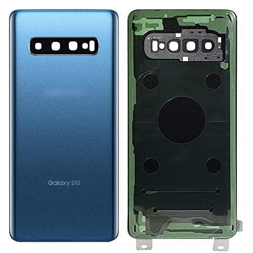 Pre-Installed Camera Lens Repair Tool Kit for Samsung Galaxy S10 SM-G973 All Carriers Galaxy S10 Replacement Back Glass Panel Case with Installation Manual Prism Blue All The Adhesive 