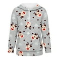 thumbnail image 4 of NMMUED Christmas Hoodies Women Baggy Hoodie Christmas Clothes for Women Pullover Hoodies for Women Christmas Sweatshirts for Women Oversized Hoodie Xmas Hoodies Gray L, 4 of 5