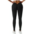 thumbnail image 4 of OVESPORT Women’s Scrunch Butt Lifting Leggings High Waist Seamless Workout Yoga Pants with V Back Tummy Control, 4 of 11