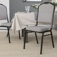thumbnail image 2 of Flash Furniture HERCULES Series Crown Back Stacking Banquet Chair in Gray Fabric - Black Frame, 2 of 13