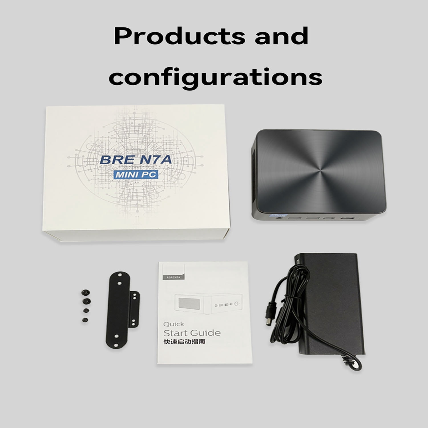BRENUC N7A Mini Desktop PC, Intel Core i5-12600HX 32GB RAM, 1TB SSD, Wi-Fi 6/BT5.2/RJ45 2.5G/4K Triple Display Desktop PC