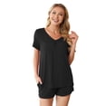 thumbnail image 3 of Anygrew Summer Pajama Sets For Womens Shorts Soft Pj Set 2 Piece Sleepwear With Pockets, 3 of 7