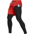thumbnail image 1 of Compression Running Pants Men Double-deck 2 in 1 Sportswear Jogging Trousers Gym Training Tracksuit Workout Sport Sweatpants Men, 1 of 5