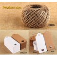 thumbnail image 2 of CHAO 200 Uds. Etiqueta de papel Kraft de tarjeta Kraft 9X4cm cordel de yute 60m para regalo, equipaje, regalos de boda blanco marrón para el Día de los niños, 2 of 5