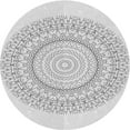 thumbnail image 1 of Ahgly Company Indoor Round Patterned Platinum Gray Area Rugs, 4' Round, 1 of 6