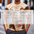 thumbnail image 5 of Men's 3D Funny Animal Graphic T-Shirt Cute Brown Cow Novelty Short Sleeve Crewneck Tees Casual Summer Tops Streetwear Party Holiday Shirts Men T-Shirts, 5 of 5