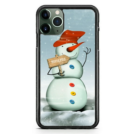 Snow Man Phone Case North Pole Christmas Slim Shockproof Hard Rubber Custom Case Cover For iPhone X / Xs
