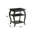 thumbnail image 5 of Kingfisher Lane Traditional Square 2 Shelf Wood End Table in Black, 5 of 5