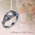 thumbnail image 4 of Heart Cremation Jewelry Urn Ring for Ashes Women Finger Ring Keepsake Memorial Jewelry Hold Loved Ones Ashes NO.6-NO.10, 4 of 7