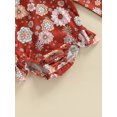 thumbnail image 7 of Kids Girls One Piece Swimsuits Little Girls Long Sleeve Zipper Floral Print Romper Rash Guards Beach Bathing Wear 1-6T, 7 of 7