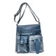 thumbnail image 1 of Bolso para mujer monedero suave lavado PU cuero correa ajustable múltiples bolsillos simple Azul Yuyangstore Bolso de mujer, 1 of 8