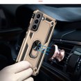 thumbnail image 3 of Allytech Rugged Case for Samsung Galaxy S23 FE, Military Grade Protection Shockproof Cover with Metal Rotatable Ring Stand, Magnetic Car Mount Holder Case for Samsung Galaxy S23 FE - Gold, 3 of 6