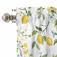 thumbnail image 4 of Summer Fruit Curtain Valances Set Lemon Green Leaf Blue Wildflowers Country Kitchen Curtains 24&nbsp;inch Length Rod Pocket Valance and Tiers 3 Piece Set Small Bedroom Bathroom Laundry Decor, 4 of 9