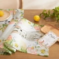 thumbnail image 5 of Easter Bunny Table Runner, Spring Rabbit Egg Flowers Floral Table Decor, Seasonal Holiday Home Party Decoration for Indoor & Outdoor Use, 13x108 Inch, 5 of 6