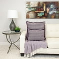 thumbnail image 2 of Parkland Collection Transitional Stripes Purple Square 24" x 24" Pillow, 2 of 7