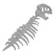 thumbnail image 1 of Disfraz de esqueleto de dinosaurio 3D para Halloween, regalo realista para espectáculos y fiestas. Gris 120 cm, 1 of 9