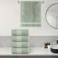 thumbnail image 6 of Dewalls Maisons 4-Pack Large Bath Towels, 100% Cotton 27x54 Inches, Quick Drying, Super Absorbent, Perfect for Daily Use, Bathroom & Hotel - Soft Green Color, 6 of 8