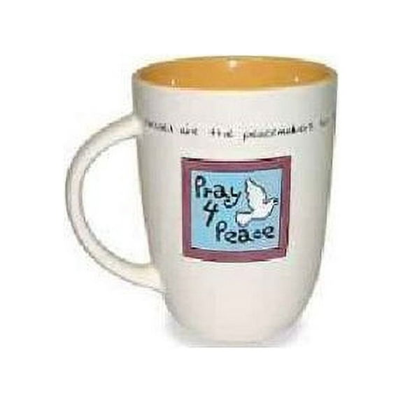 Pray for Peace Large Coffee Mug with Scripture