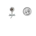 thumbnail image 3 of Delight Jewelry Silver-tone Small Dragonfly with Crystal - Two-tone Daisy Flower Post Earrings, 3 of 4