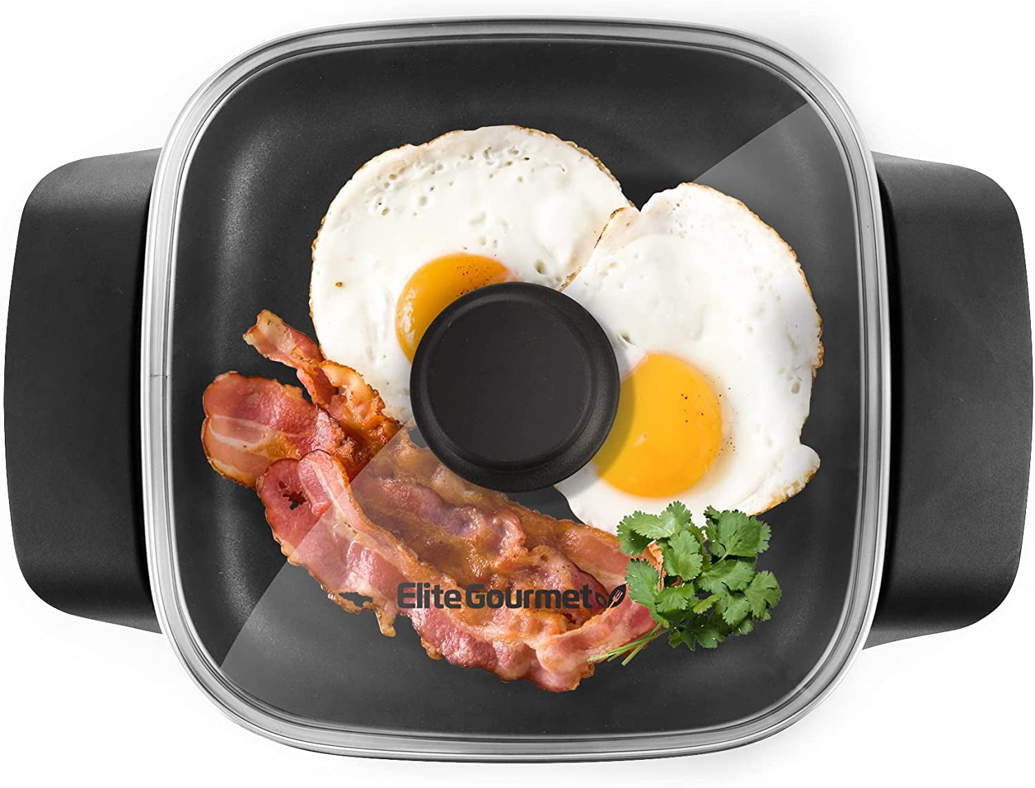 8 x 8" Non-stick Elcteric Skillet with Tempered Glass Vented Lid,
