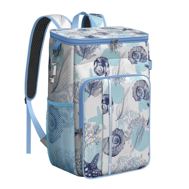 Tropical Fish Print Cooler Backpack - Leakproof 20L Insulated Lunch Bag for Outdoor, Picnic & Seaside Trips