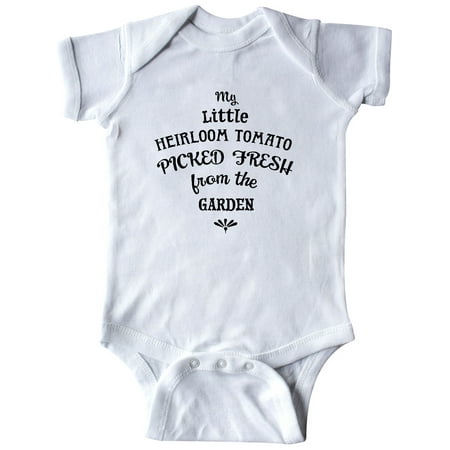 

Inktastic My Little Heirloom Tomato Picked Fresh From the Garden Gift Baby Boy or Baby Girl Bodysuit