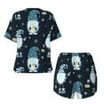 thumbnail image 5 of Lsque Gnome and Snowflakes Women's Short-Sleeved Pajama Set - 2 Piece Soft and Lightweight Sleepwear Set-4X-Large, 5 of 9