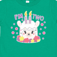 thumbnail image 4 of Inktastic I'm Two with Flowers and Cute Llama Cake Girls Toddler T-Shirt, 4 of 5
