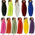 thumbnail image 5 of EFINNY Women's Maxi Dress with Pockets Short Sleeved Rayon Extra Long Dresses, 5 of 5