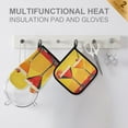 thumbnail image 4 of Yayeee Oven Mitts and Pot Holder Set of 2 Heat Resistant Kitchen Gloves Baking Hot Pad, Orange Cocktails, 4 of 5