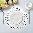 thumbnail image 2 of Round Plate Mat 15.4x15.4 Inchesx1 Placemat Table Mat Kitchen Mat Coffee Mat Fabric Thick, Strong Wear-Resistant, Heat Resistance Black Circle, 2 of 7