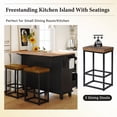 thumbnail image 3 of Go Green Woods TOPMAX Kitchen Islands with 2 Seatings, Solid Wood Black, 3 of 31