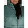 thumbnail image 5 of Ozark Trail Women's and Women’s Plus Hooded Puffer Jacket, Mid Length, Size XS-3X, 5 of 6