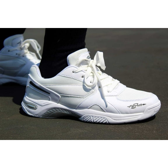 Fear0 NJ Men's White Walker High Arch Support Orthopedic Shoes for Comfort Walking Running Work Sneakers (13, White)