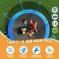 thumbnail image 4 of 12-feet Trampoline for Kids with Safety Enclosure Net, Upgraded Outdoor Trampoline with Basketball hoop, Round Backyard Trampoline with Jumping Mat for Indoor Outdoor Backyard, 330LBS Capacity, 4 of 11