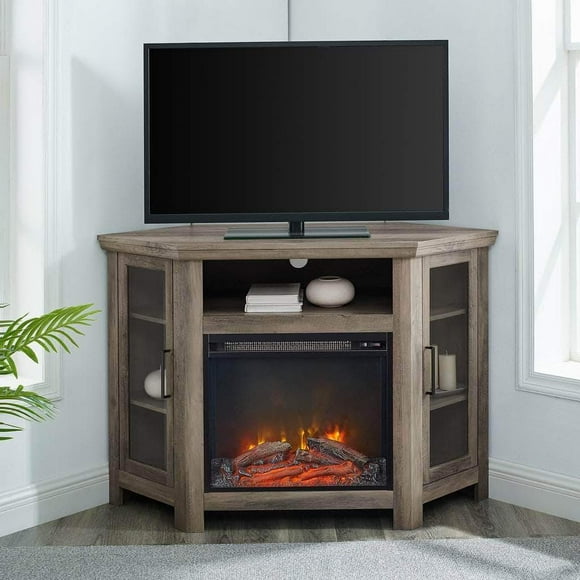 Walker Edison Jackson 48&quot; Wood Corner Fireplace TV Stand - Available in 7 Colours