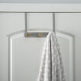 thumbnail image 3 of ELLE Paris 3 Hook Iron over the Door Hook in Matte Grey and Gold, 3 of 7