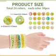 thumbnail image 2 of Perlas de vidrio PH PandaHall, 720 unidades, 8 mm, 24 colores, color amarillo, 2 of 9