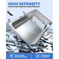thumbnail image 4 of WantJoin Steam Table Hotel Pans with Lid 1/1 Full Size 4 Inch Deep 4 Pack Stainless Steel Metal Tray Sets Food Storage Container Restaurant Chafing Dishes Commercial Buffet Warmer Catering Supplies, 4 of 5