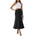 thumbnail image 3 of Long Skirts for Women Comfort Waist Floral A Line Skirts Summer Lightweight Wedding Guest Party Causal Skirts, XL, 3 of 8